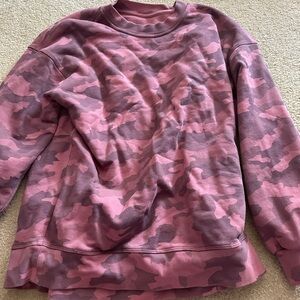 lululemon pink camo crewneck